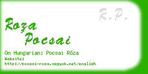 roza pocsai business card