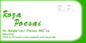 roza pocsai business card